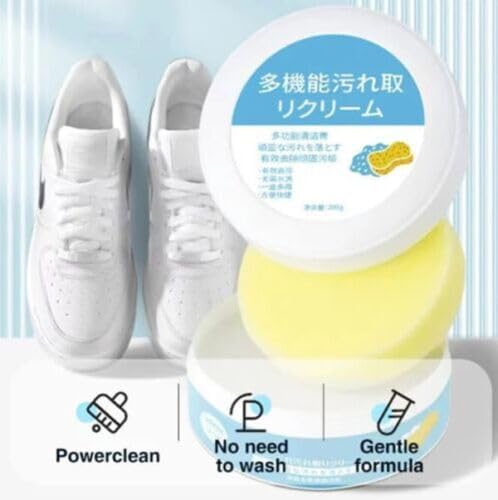 Miniatura 4 de Shoes Multifunctional Cleaning Cream, White Shoe Cleaner, with Sponge Eraser White Shoe Cleaning Cream, 200g Cleansing Cream for Shoes (1pcs)