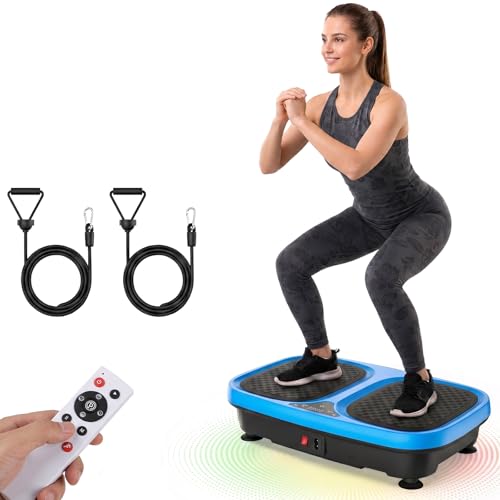 Image of NEWBULIG Vibration Plate, Whole Body Workout, Vibrating Platform with LED Touch Screen & Pull Ropes for Weight Loss & Muscle Toning