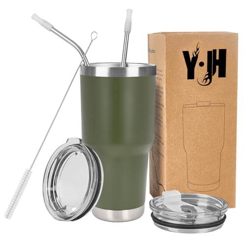 Y·J&H 30oz (850ml) Travel Tumbler Dubbelwandig RVS