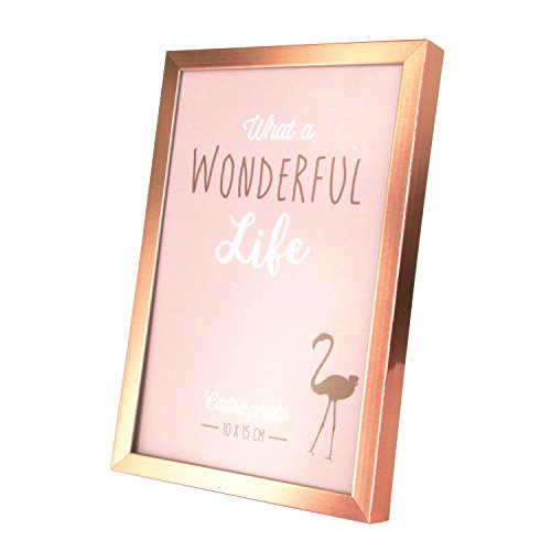 THE HOME DECO FACTORY HD4605 Cadre Photo, ALU, Cuivre, 10 x 1,5 x 15 cm