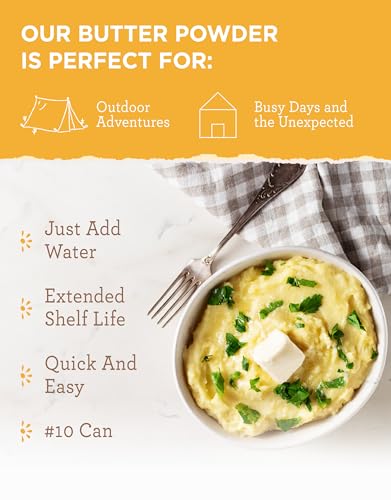 Image of SIMPLE KITCHEN Dehydrated Butter Powder #10 Can, 204 Servings, Camping