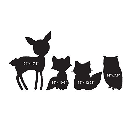 Woodland Creatures Wall Decal Collection - Nursery and Children's Room Decor Set - Deer, Owl, Raccoon, Fox