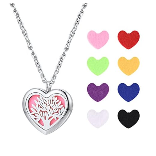 PROSTEEL Tree Life hänge kvinnor rostfritt stål eterisk olja spridare halsband