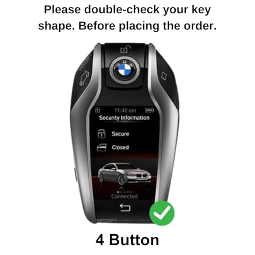 Keycept™ Metal Alloy Key Cover Compatible for X Series Screen Touch Smart Key with Keychain (Long Keychain).