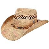 Stetson Arango Western Strohhut Sommerhut Sonnenhut Westernhut Cowboyhut Strandhut Damen - Frühling-Sommer Herbst-Winter - M (56-57 cm) Natur