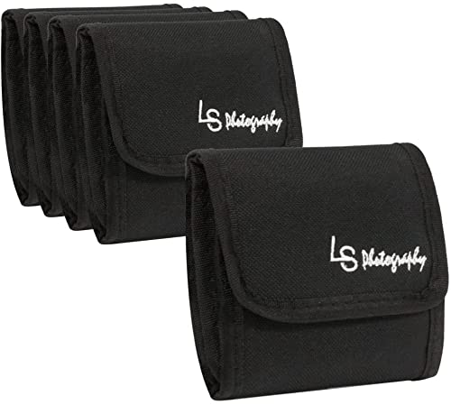 5 Pcs X 3 Pocket Camera Lens Filter Case Carry Pouch For Round Circular Or Square Filters, Lgg39 #TOP26