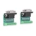 Keenso DB9 Male Female Screw Terminal Adapter Conversion Board for RS232 RS485, High Performance Connector for Easy Connection, Durable PCB for Long Service Life, Suitable for Communication