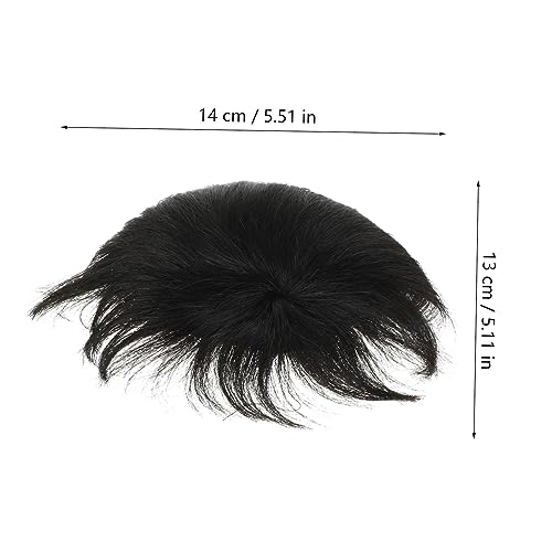 Postiche homme cheveux blancs : lot de 2 perruques à clip