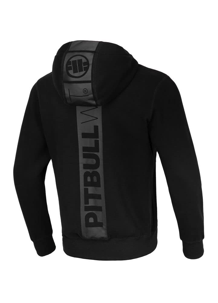 Pitbull Men's Black Hoodie With Zipper Kapuzenpullover Pit Bull West Coast Hilltop Xl