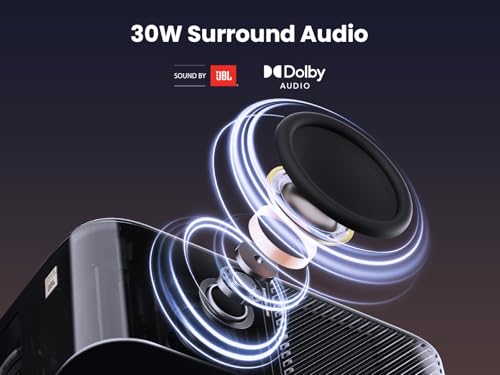 Yaber-K3-Projector-1600-ANSI-Smart-Projector-with-Google-TV-30W-Speaker-Sound-by-JBL-Dolby-Audio-HomeOutdoor-Movie-Projector-with-WiFi6-and-Bluetooth-Auto-Screen-AdapationNetflix-7000app