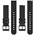 BISONSTRAP Men’s Nylon Watch Bands, Two-Piece Military Watch Straps, Quick Release, Brushed Buckle, 20mm, Black (Black Buckle)