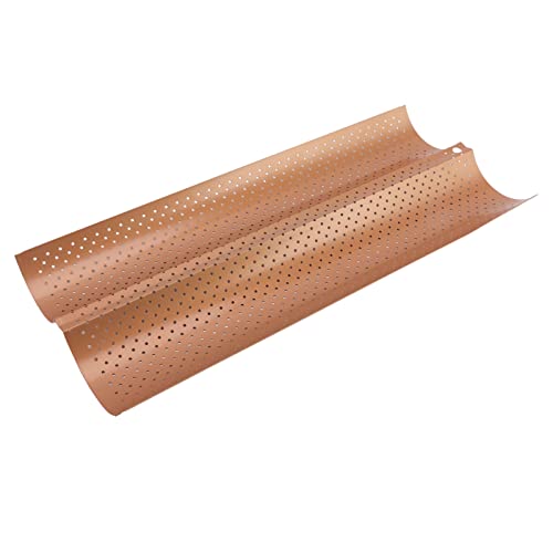 French Bread Baking Tray, 2-Slot Non Stick Baking Tray, Food Grade Perforated Design, Used for Kitchen Baking