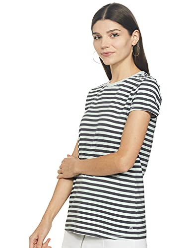 Image of Enamor Short Sleeve Crew Neck Regular Length Basic Crew T-Shirt - Slim Fit, Soft and Breathable Stretch Cotton - E147