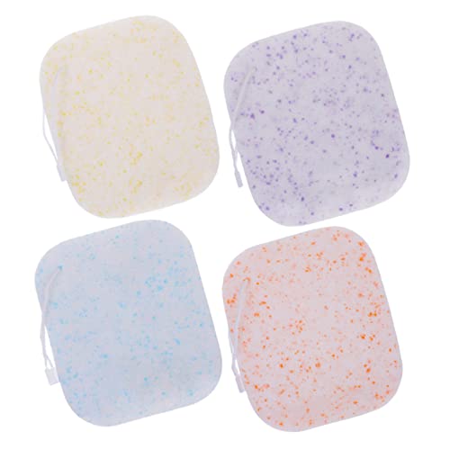 4Pcs Facial Cleansing Sponges for Washing Face Exfoliating and Deep Cleaning Safe for Sensitive Skin for Daily Use with Facial Cleanser Gentle and Practical Skincare Accessories