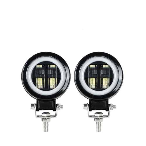 Phare antibrouillard moto 20W feux de jour 3 pouces halo pour SUV quad