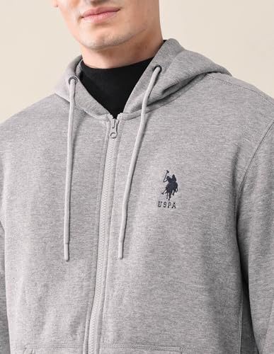Image of U.S. Polo ASSN. Solid Regular Fit Sweatshirt for Men - Comfortable, Full Sleeves Men Sweatshirts