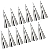 Milisten 10piezas Molde para Croissant Acero Inoxidable Antiadherente para Hornear Pasteles y Hornos de Relleno Grande Fácil Limpieza