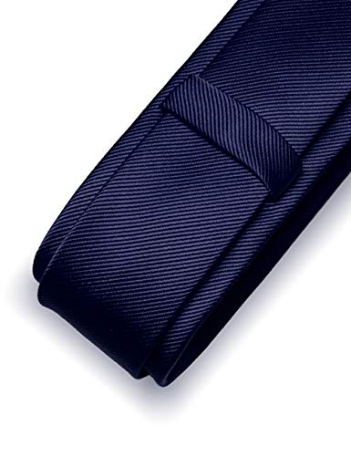 JEMYGINS Cravate Homme Bleu Marine en Soie 6CM Étroit Slim Plusieurs Couleurs Disponibles Décontractée Compris Boîte(5) - Image 5
