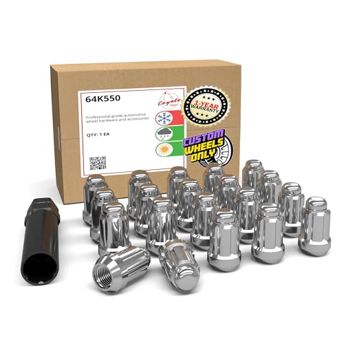 Image of Wheel Accessories Parts 20 Pcs M12x1.75 12x1.75 Thread Car Spline 35mm 1.38 inch Long Lug Nuts Chrome Spline Hex Fits Ford F150 Expedition | Lincoln Navigator