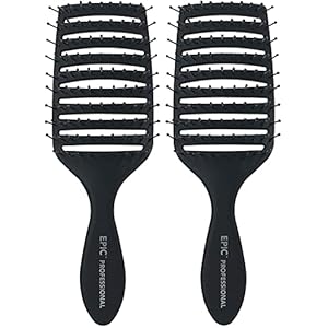 Epic Professional Quick Dry Hair Brush (Black)…2 Pack