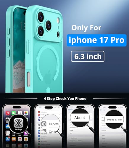 Coque iPhone 17 Pro MagSafe antichoc militaire avec verre trempé bleu vert - 4