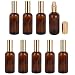 Foraineam 9 Pack 100ml / 3.4 oz. Amber Glass Spray Bottle with Atomizer, Fine Mist Spray, Refillable Container for Perfume, Cleaning Products, Essential Oils