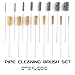 16 Inch Extra Long Pipe Cleaning Brush Set Abrasive Filament, 8 Piece Variety Pack for Removal of Rust, Corrosion, Paint, Etc.