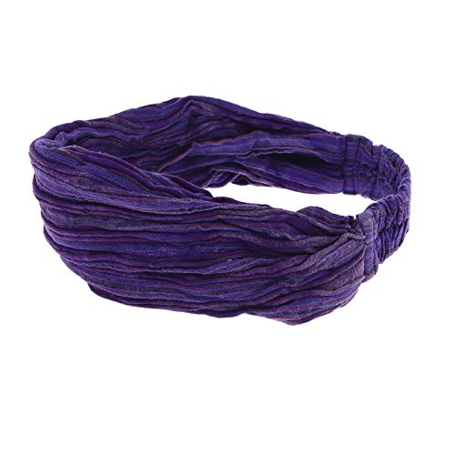 KUNST UND MAGIE unisex hippie Stonewashed Batik Kopfband Stirnband Goa Yoga, Farbe:Lila