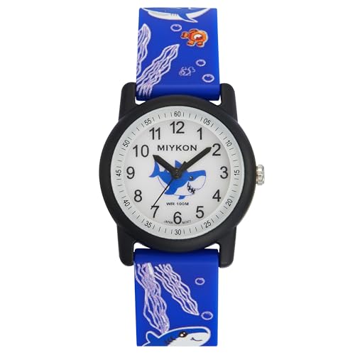 Image of Miykon Kids Watches for Boys and Girls - Educational Time-Telling Gift for Kids Aged 3-15, Toddlers, Preschoolers, and School-Aged Children - Easy to Read Analog Watch, Soft Resin Band, Japanese Quartz, 100M Water Resistant