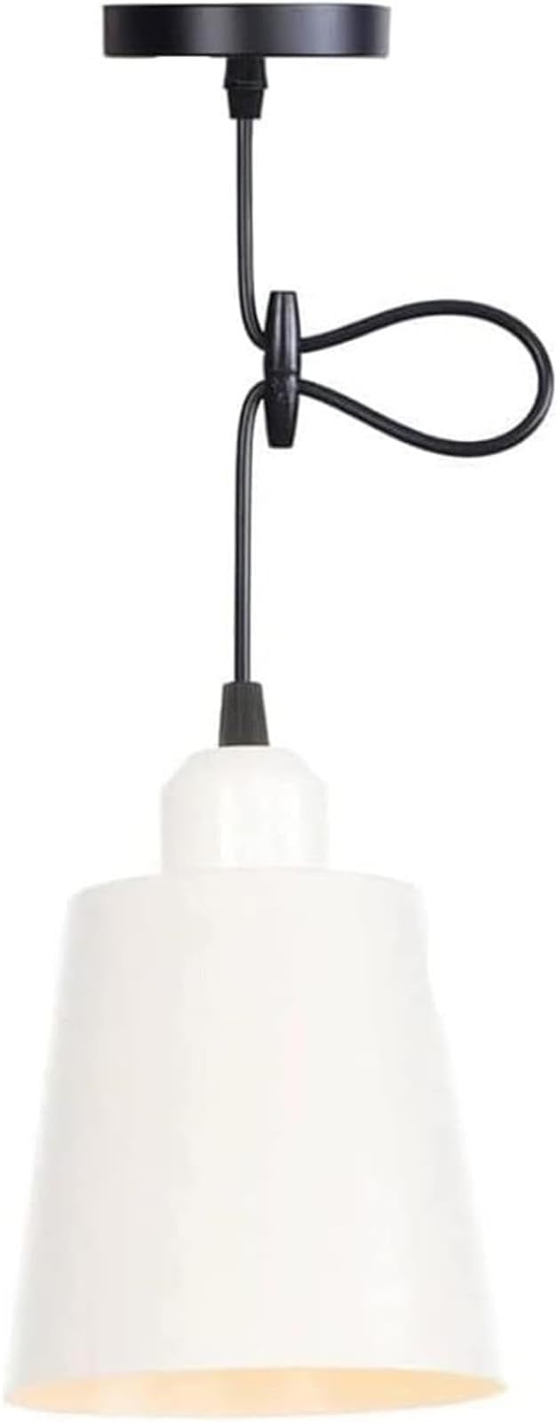 E27 Pendant Light, Single-Head Nordic Industrial Hanging Lamp, Colored Wrought Iron Pendant Fixture for Indoor Home Decoration
