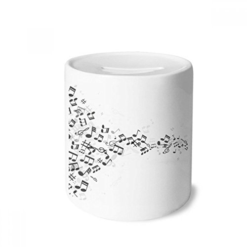 Tirelire Musique Twisted céramique design noir et blanc pour décorer le salon et la chambre