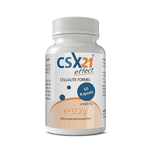 CSX21 cápsulas anti-celulitis | Adiós piel de naranja y protuberancias | potente anticelulitico reductor en glúteos, abdomen, cadera, brazos, muslos | 60 pastillas