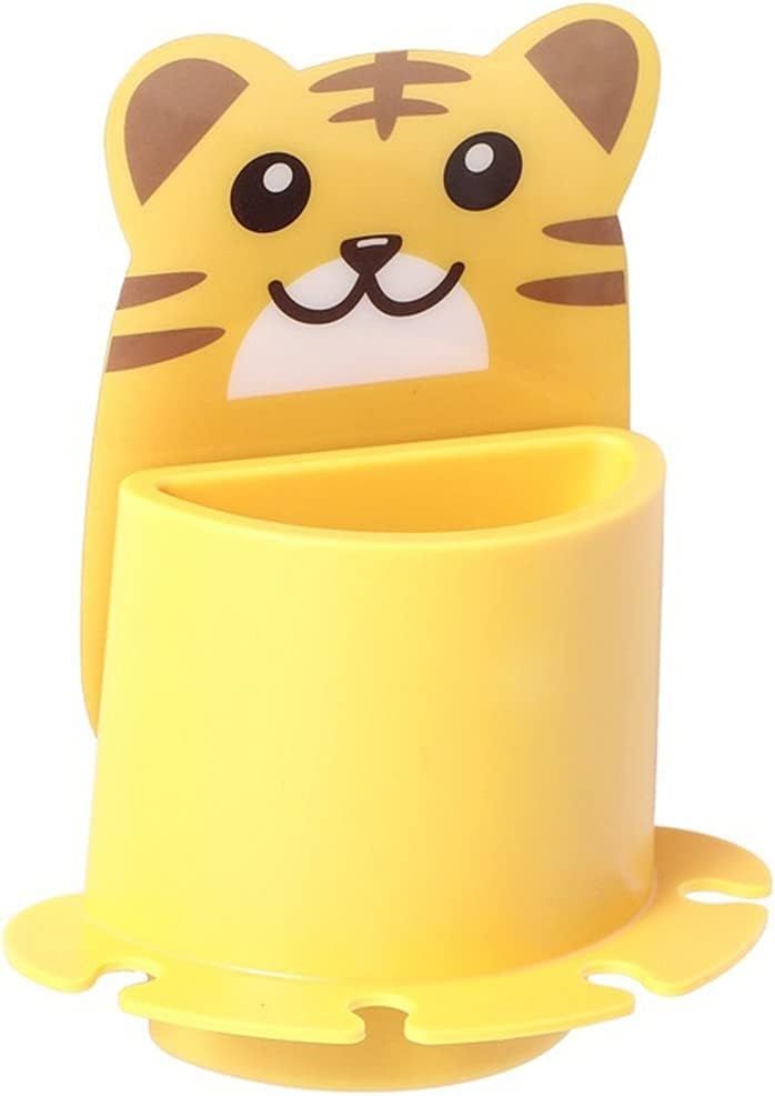 歯ブラシホルダー かわいい アニマル 吸盤 壁掛け 子供用歯ブラシホルダー 多機能 無印 歯ブラシ置き 子供 電動歯ブ 浴室 イエロー 超定番