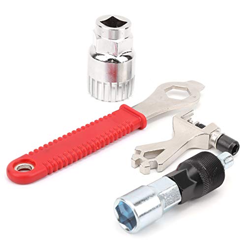 Fahrradreparatur-Werkzeugsatz, hochfestes Stahl-Tretlager-Werkzeug + Abzieher-Werkzeug + Schraubenschlüssel + Kettenschneider Geeignet für