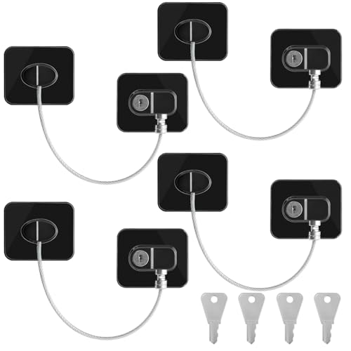 Romon Kühlschrank Schloss 4 Stück, Fenstersicherung Kinder Mit 8...