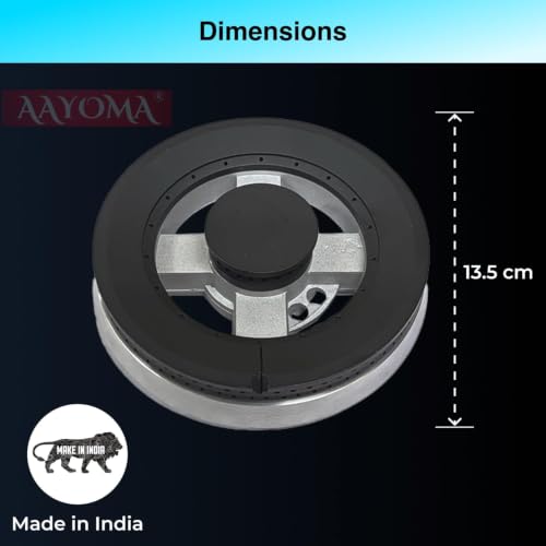 Image of Hob Burner Spare Parts for Faber Etc | Kaff Burner Spares | Faber Burner Parts Replacement | Gas Hob Burner Parts | 13.5 Cms Size | Suitable for Multiple Brands | Made in India