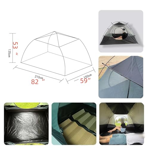 Carpa de camping para 1-2 personas, poliéster 210T miniatura 3