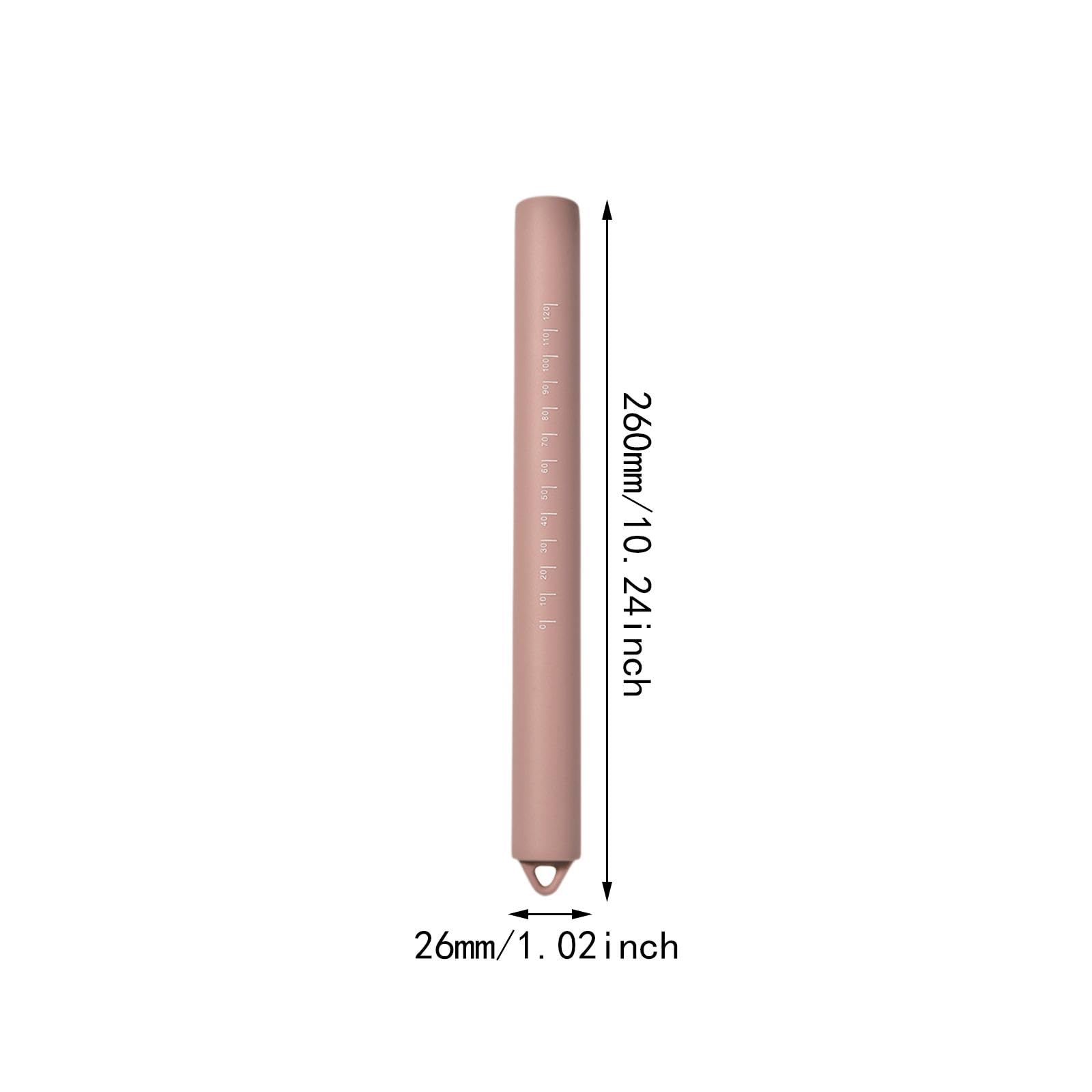 3 in Silicone con Graduata, Utensile Da Cucina, 26 Cm, Impugnatura Comoda, Rullo per Impastare, Bastoncino per Stendere Pasta Frolla, 260mmx26mm