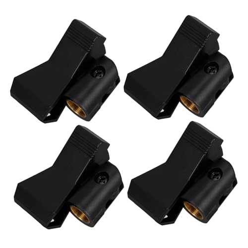 Toddmomy Versatile Microphone Clip Holder with Clamp Mount 4 Pack for Studio Recording Dish Directional for Mics