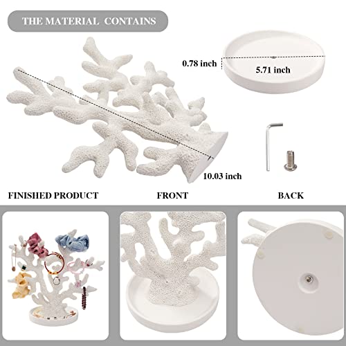 Szyrl Artificial Coral Faux Resin Coral Reef Sculpture Nautical Tabletop Decoration Realistic Faux Branch Coral Sculpture Home Decoration Beach Theme Party Wedding Decor Window Display #TOP1