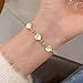 Ywmsfl Fashionable Heart Stone Metal Chain Stylish Wrist Jewelry For Comfort And Durability In Daily Wear Fashionable Wristband