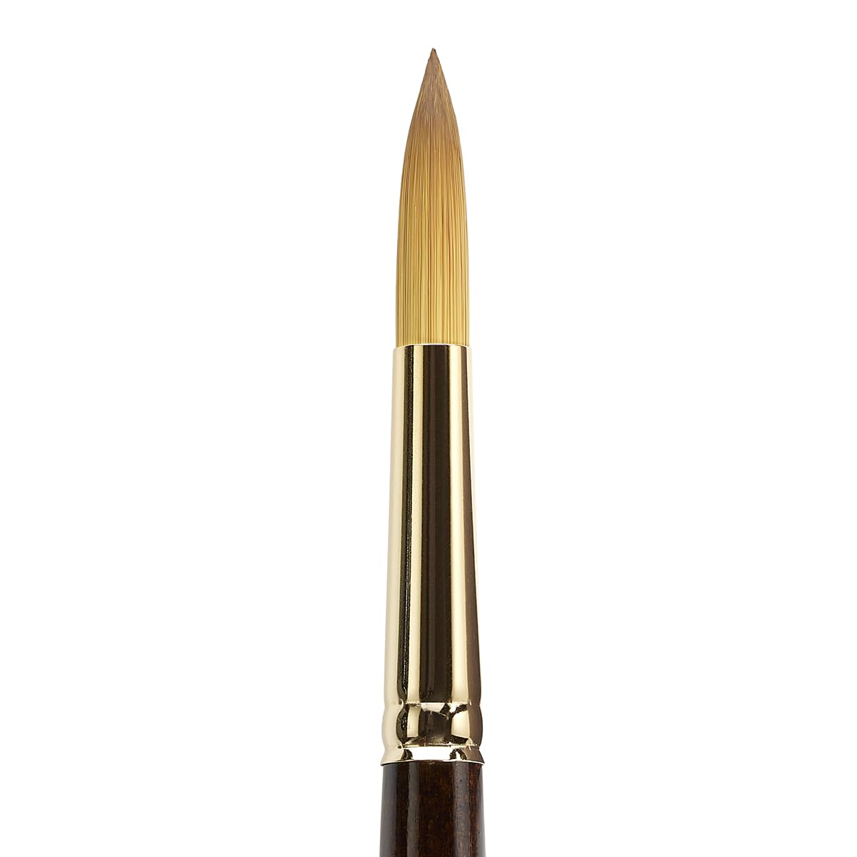 KINGART Premium Finesse 8000-14 Round Series Artist Brush, Synthetic Kolinsky Sable Hair, Short Handle, Watercolor and Oil Paints, Size 14