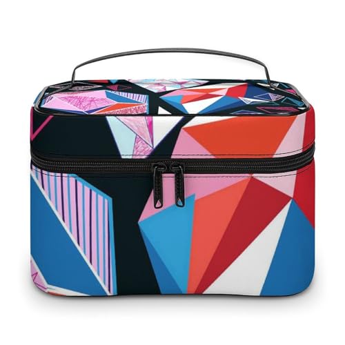 メイクボックス コスメ収納 大容量 カラー ダイヤモンド ジオメトリ 化粧ポーチ 化粧品入れ メイク収納ケース 軽量 持ち運び アクセサリー 小物入れ おしゃれ 旅行 出張用 プレゼント