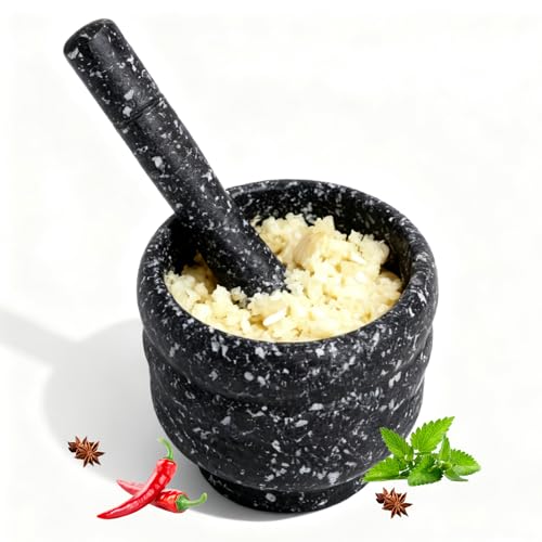 Ya en mundofriki.es: Juego de mortero con mortero para especias, 9 x 10 cm, mortero de piedra pulida, juego manual de mortero y mortero, cuenco con mecanismo de piedra para picar guacamole, hierbas, especias（plástico pp）