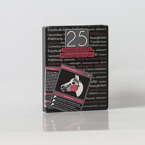 25 Trainingskarten Massage Übungen für Pferd