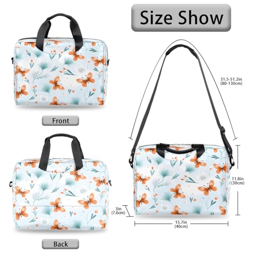 Bolso para portátil con patrón de flores Butterfly miniatura 6