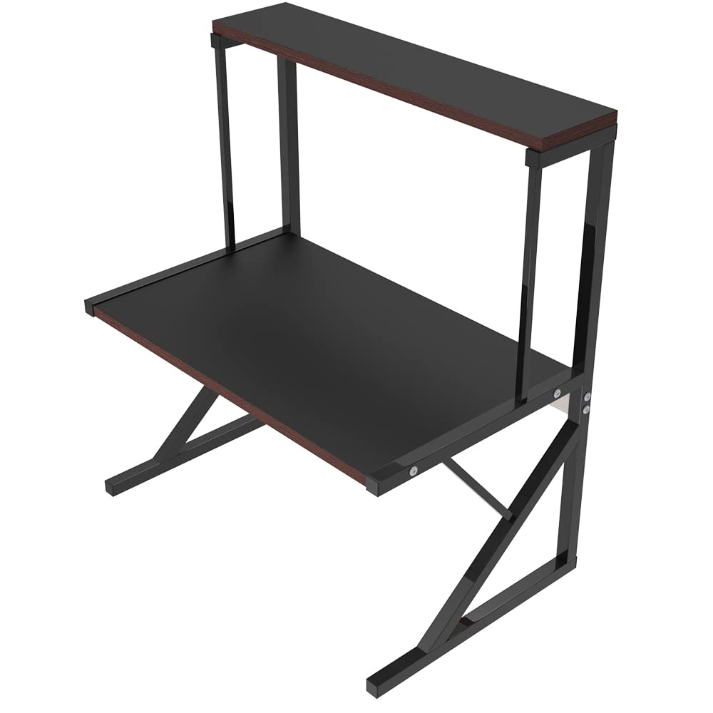 LANTUS Magnetronrek van koolstofstaal, magnetron-organizer, uitbreidbaar magnetronrek met 3 haken voor keuken, kantoor, toonbank (wit, 1 stuks