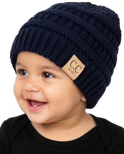 Image of Funky Junque Baby Winter Hat – Cute Newborn Hats, Cozy Warm Infant Beanie, Soft Knit Stocking Stuffer for Babies 0–12 Months