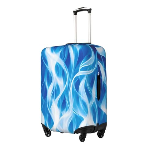 Blue Flame Elastic Travel Luggage Cover, Washable Spandex Suitcase Protector, Anti-Scratch Fits 18-32 Inch2