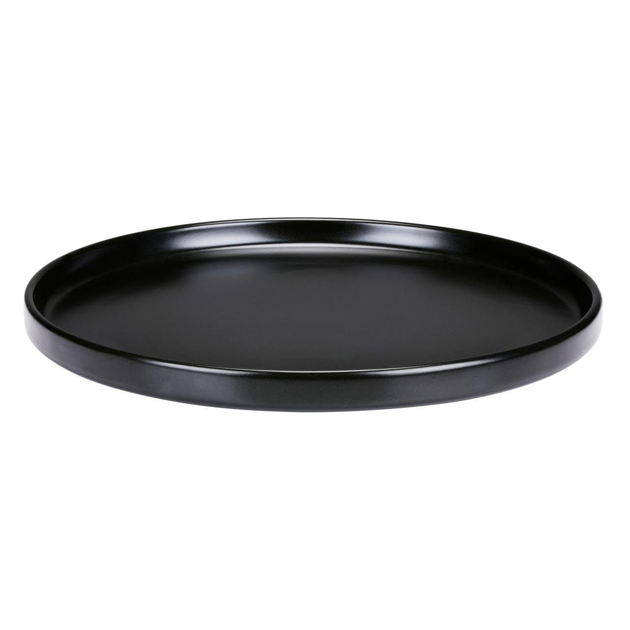 alpina Servizio da tavola 16 pezzi, set di stoviglie per 4 persone, stoviglie in terracotta, piatti da colazione, piatti da cena, ciotole e tazze, nero